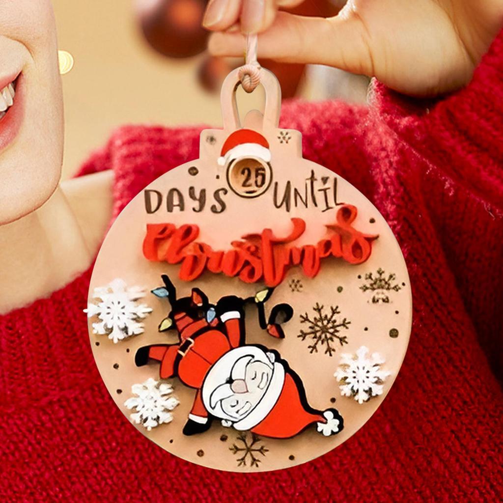 Till Christmas Countdown Onaments Smooth Rotating Decor Christmas Decorations Calendar Sign For Adults Teens Women New Year Home