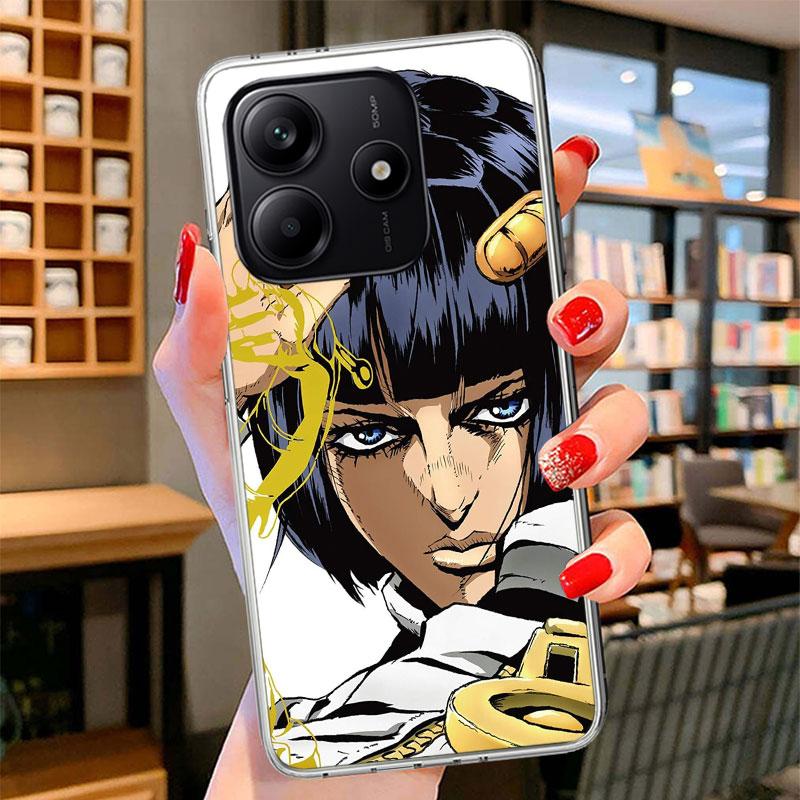 JoJo Adventure Bruno Buccellati Phone Case For Xiaomi Redmi Note 15 14 13 12 11 10 Pro Plus 14S 12S 11S 11T 11E 10S Soft Fundas