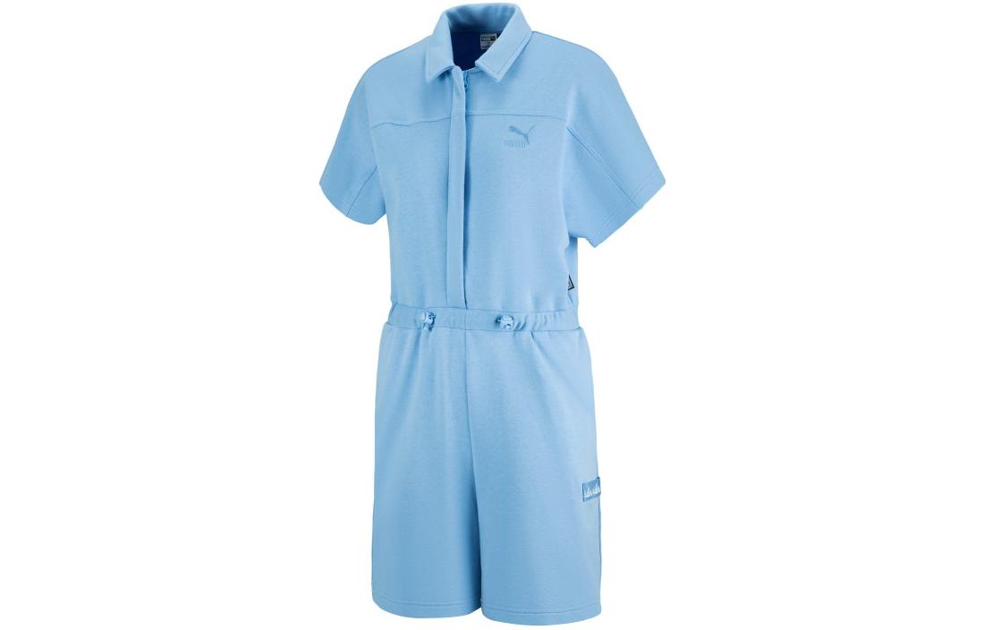 PUMA Humming 3,SS23 Chinese Culture Tribute Series Bodysuits Women s Light Blue Square Collar 621935-93 S