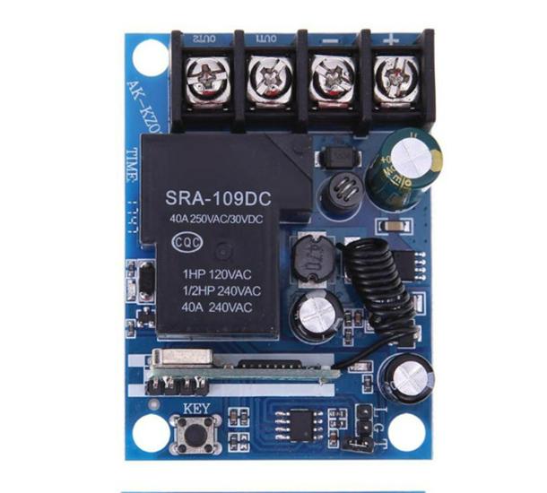 Remote Control Switch 12V-24V: Dual Inputs/Outputs, Live Output Remote