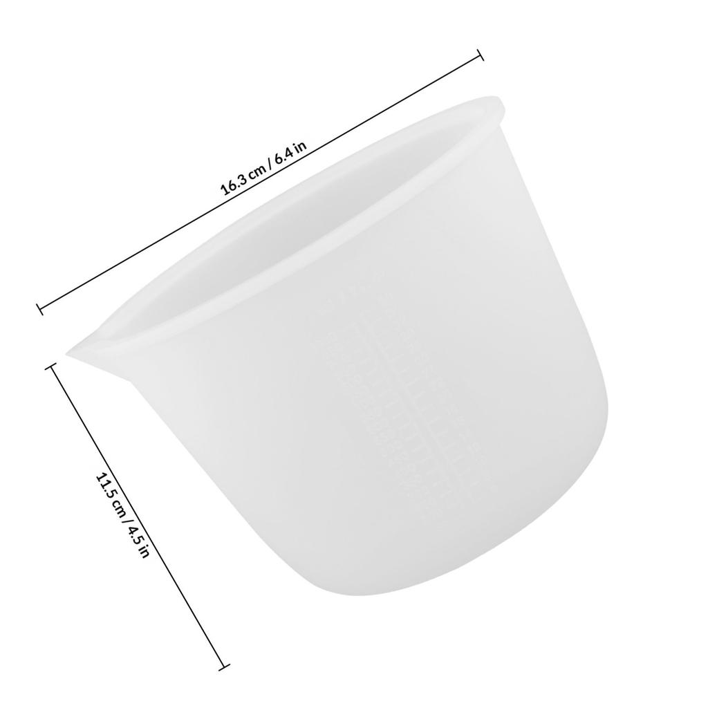 Large Silicone Measuring Cup 1000Ml Flexible Heat Resistant for Resin Casting DIY Crafts Silicone Mixing Cups with Clear Marks