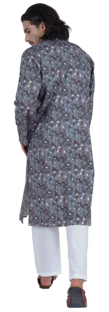 Atasi Designer Kurta For Men  s Printed Chinese Collar Summer Ethnic Party