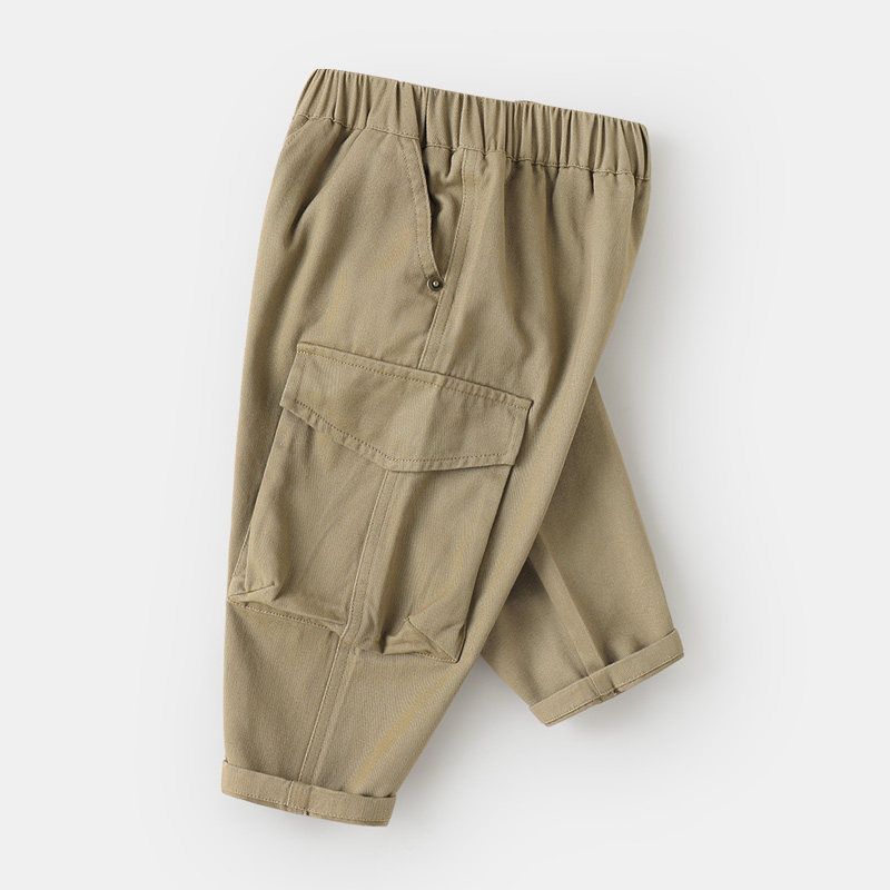 Boys  Pants for Spring and Autumn, Baby Cargo Pants, Spring and Autumn Style, 2026 New Casual Children s Pants Khaki 130cm