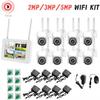 Outdoor Wireless HD Night Vision NVR Surveillance Kit with Display