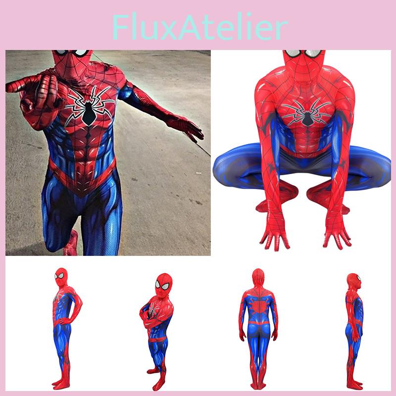 Spiderman Armor Mk Iv Jumpsuit Spiderman Cosplay Costume Halloween Adult Kids