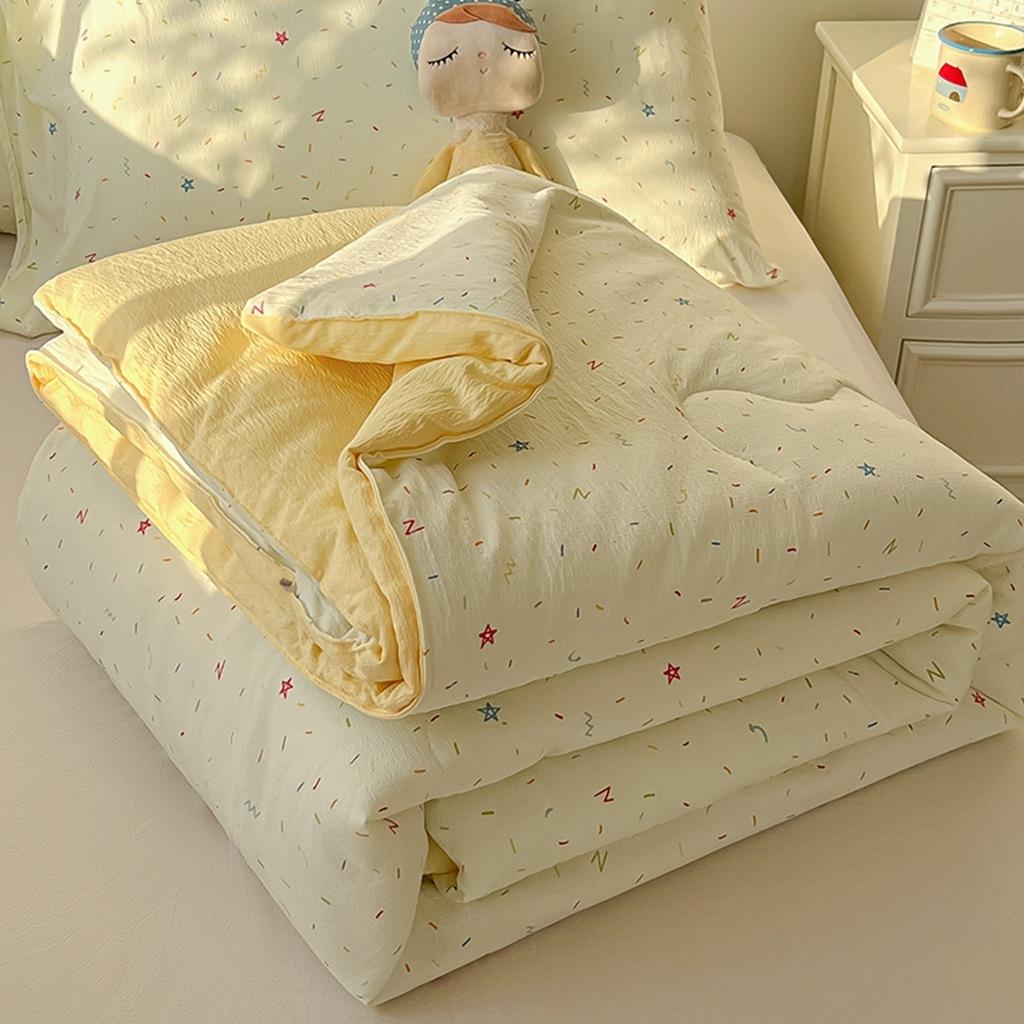 Summer Quilt Comforter INS-Style Printed Thin Quilt for Home Decor Soft Cotton Breathable Air Conditioner Quilts