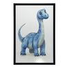 Plakat Niebieski Dinozaur W Krainie Fantazji Plakat Niebieski Dinozaur W Krainie Fantazji, 30X40 Cm, Bez Ramy, Płótno Premium Na Blejtramie