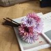 7Pcs/Bundle Artificial Flowers Gerbera Flower Bouquet Holding Flowers Fake Flowers for Home Decoration Wedding Party