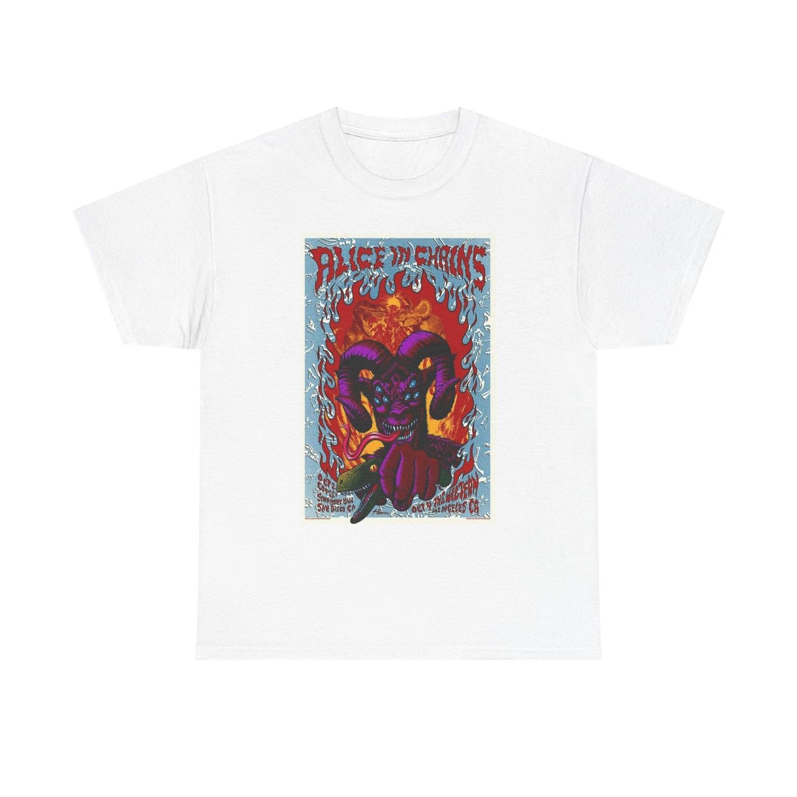 

Alice In Chains Rock Band T Shirt Merch Poster Unisex Heavy Cotton Tee S