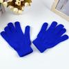 Gloves Solid Color Multi-use Acrylic Unisex Full Finger Warm Mittens for Winter