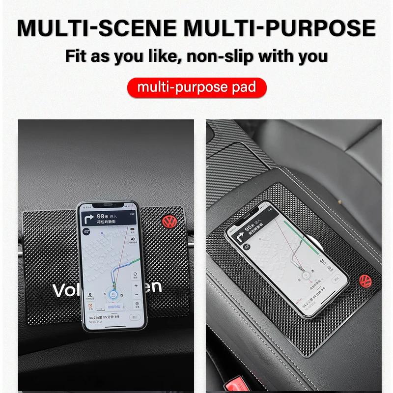 efg1 Car Logo Anti Slip Pad Phone Holder Non-Slip Mat Car Emblem For VW Polo Passat B5 B6 B7 T4 T5 Golf 4 5 6 Tiguan Jetta Gol