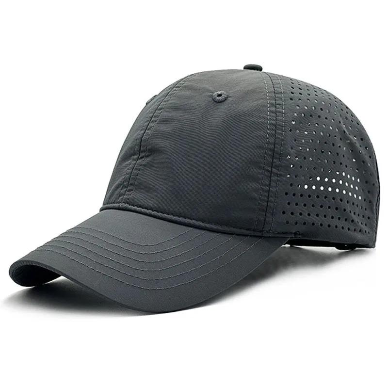 Grote Maat Sneldrogende Baseballpetten Heren Buiten Sport Papa Hoed Zomer Oversized Licht Net Ademend Snapback Trucker Cap 65cm XL 60-63cm black