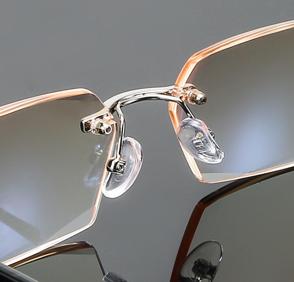 Diamond Cut Reading Glasses Women Men Ultralight Rimless Anti Blu Anti Fatigue +0.75 To +4 High Quality