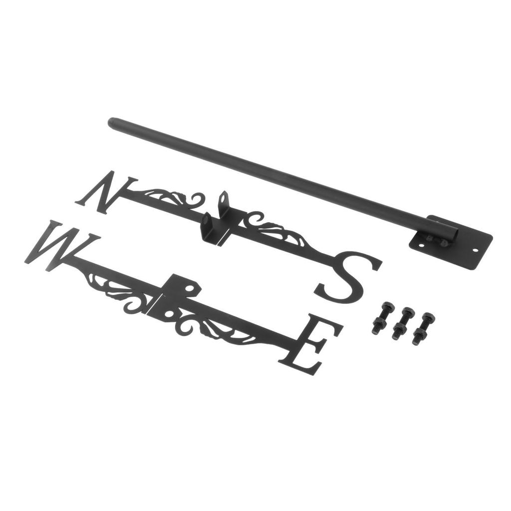 Outdoor Weather Vane Measuring Tools Farm Scene Roof Mount Wind Direction Indicator, for Garden