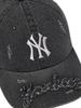 Emelbi Vintage Used Denim Unstrukturierte Baseballkappe Ny (Schwarz)