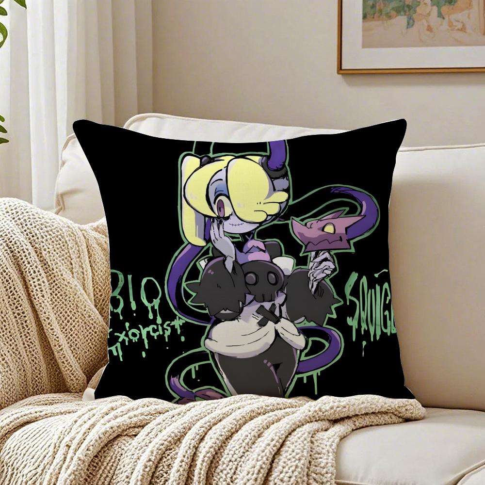 Stylish Game SSkullgirls Cartoon Cushion Cover Linen Pillowcase Soft for Sofa Bed Home Room Decor