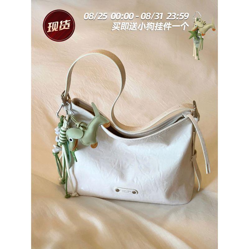 

South Style Chio2nd Shallow Stream Listening Style Tote Bag Women s Minimalist Fancy Commuter Bag Shoulder Messenger Bag Beige