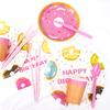 Donut Einweggeschirr Hochzeitsfeier Kindergeschenke Geburtstagsfeier Dekoration Pappteller Becher Luftballons Babyparty Zubehör
