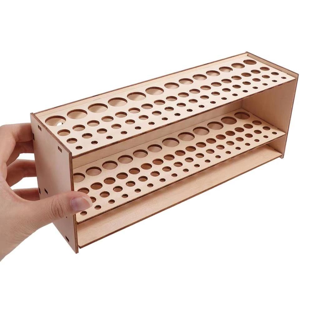 Space Saving Brush Holder Multi Hole Brush Storage Rack New Paintbrush Organizer  Desktop Storage