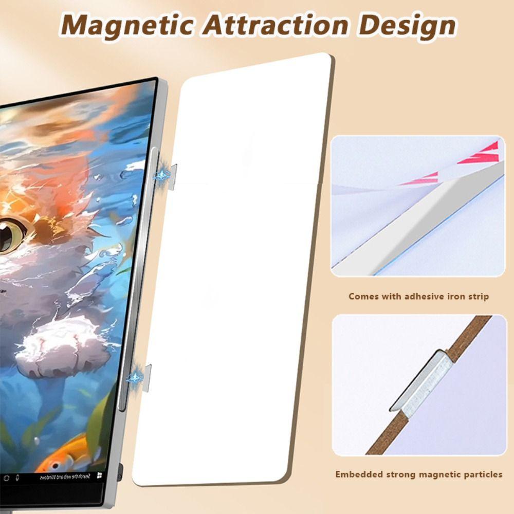 Rewritable Message Memo Board Daily Reminder Magnetic Desktop Notepad Computer Screen Side Using Magnetic Whiteboard