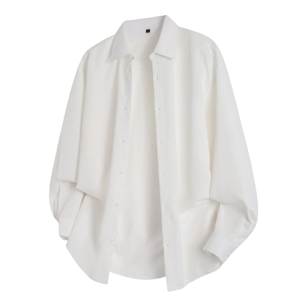 Men's Casual Comfortable Long-Sleeve Shirt Cardigan With Lapel Collar Top