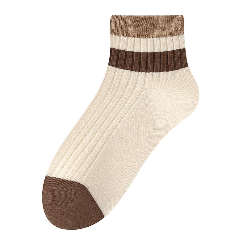 Socks, Sweat-Absorbing And Odor-Proof Autumn Socks, Maillard Double-Needle Breathable Cotton Socks, Trendy Versatile Socks