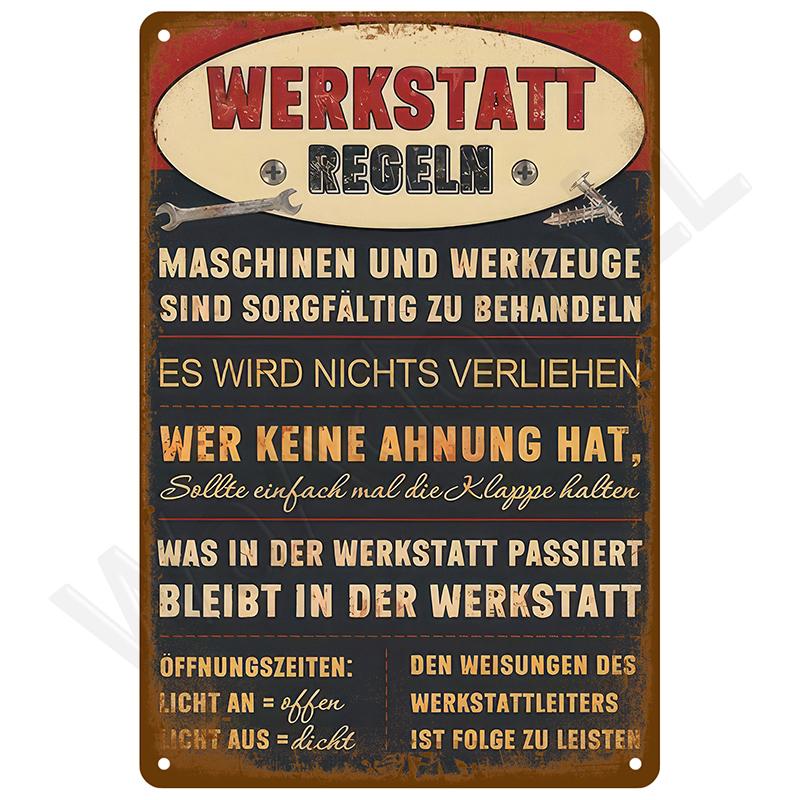 Retro Wall Art Mural Outdoor House Bathroom Home Room Decorations Decor Vintage Metal Signs Plates Tin Sign Posters Man Cave Bar