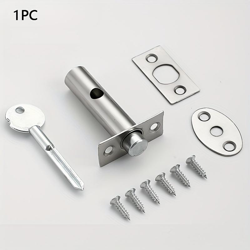 

1 шт. Сверхпрочный невидимый дверной замок с ключом - Огнеупорная конструкция из металлической трубы, Прочная задвижка для безопасности для офисных и директорских дверей 1pc