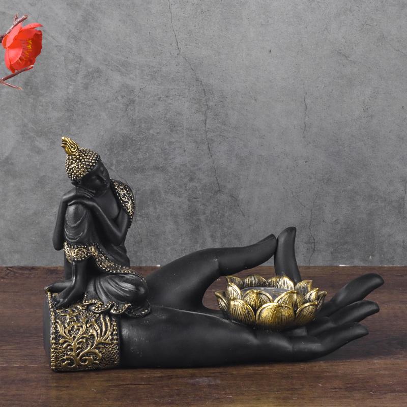 

Buddha s Hand Sculpture Resin Candle Holder, Creative Decorative Candle Stand for Home, Bedroom, Living Room, and Study