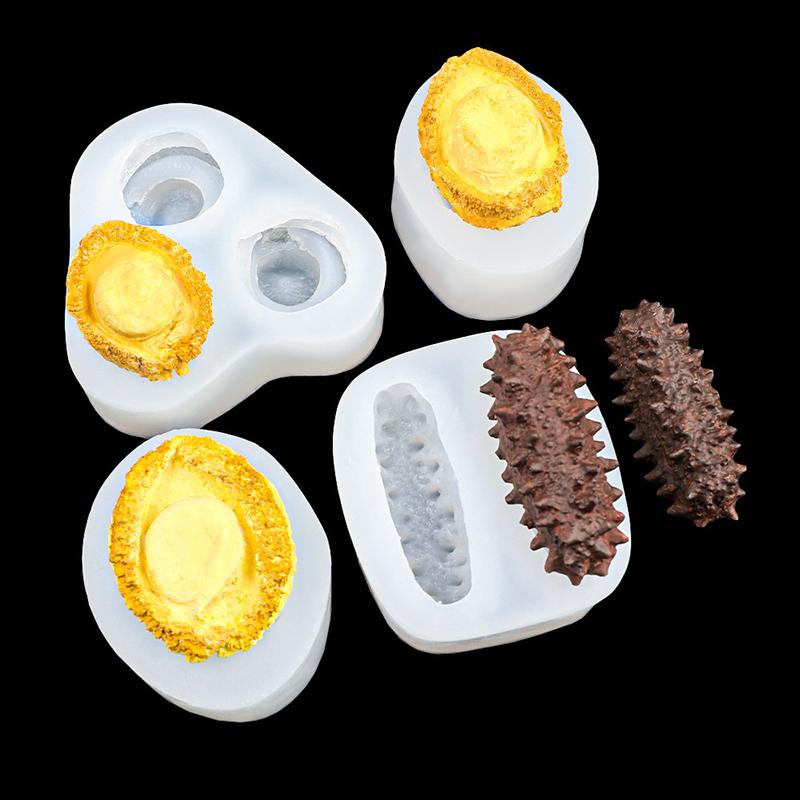 3D Simulate Abalone/Sea Cucumber Fondant Silicone Mold Jelly Chocolate Mould Diy Clay Candle Molds Cake Decorating Tool Bakeware