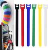 30pcs/50pcs Detachable Cable Ties Color Reusable Nylon Ties T-Type Cable Organizer
