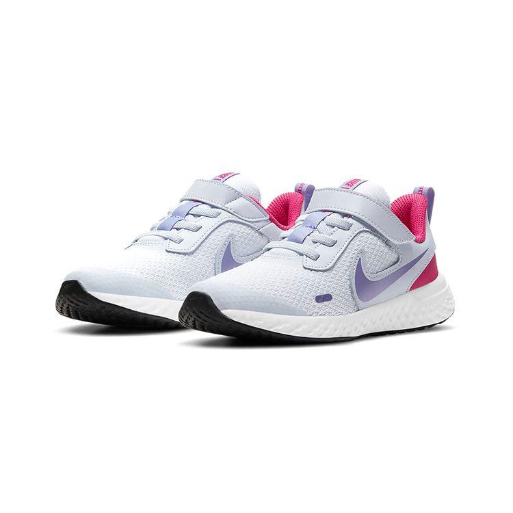Nike REVOLUTION 5 Athleisure Low top Kids' Running Shoes Light Blue Children Aged 3 7 Years Old BQ5672-018