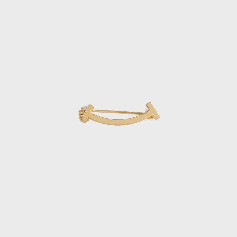 Smiley Face Pin - Elegant Anti-Exposure Shirt Collar Decor for Women