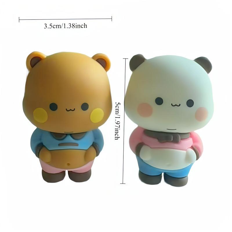 Bubu Dudu Panda Bear Figure Toys Collectible Anime Accessories Kawaii Bear Doll Ornament Couple Gifts Home Decor Christmas Gift