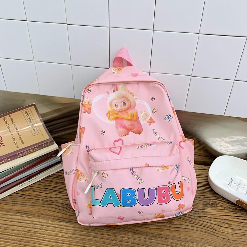 

Cartoon Cute Boys And Girls Backpack Kindergarten Baby School Small Schoolbag Foreign Style Printing Children S Backpack розовый