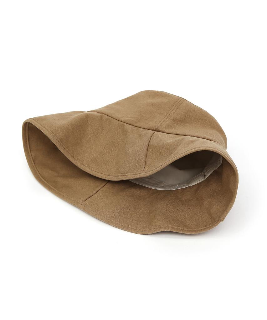 Eondeokeonteulolseutyudio Linen Bucket Hat Fold Bucket / Linen / From / S Camel