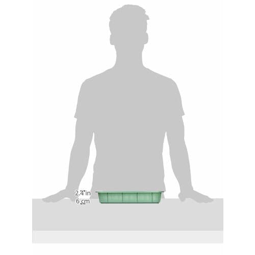 Hogdseirrs Sekisui PP Square Basket, Shallow, Small, Light Green, K543