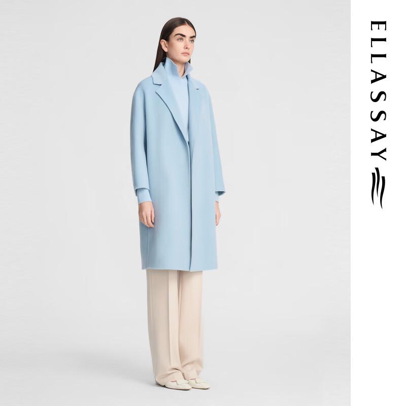 

ELLASSAY Women s Autumn Elegant 100% Wool Mid-Length Coat XS