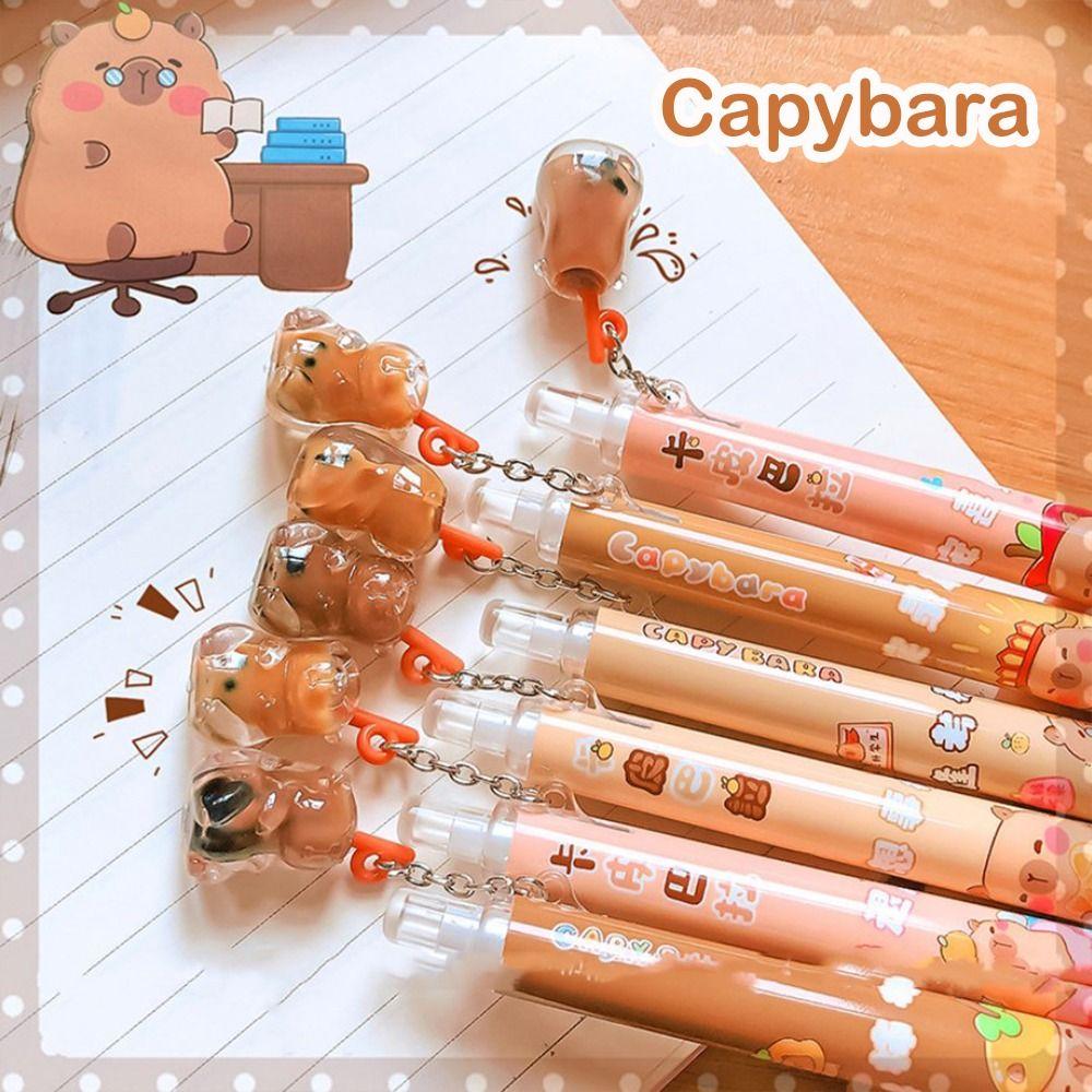 Kawaii Capybara Mechanical Pencil Cute 0.5mm Propelling Pencil Pendant Automatic Pencil  Office