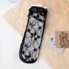 Black Floral Mesh Lace Medium Socks Women'S Sexy Hollow Stockings Japanese Lolita Charm Girls White Princess Hosiery Sox