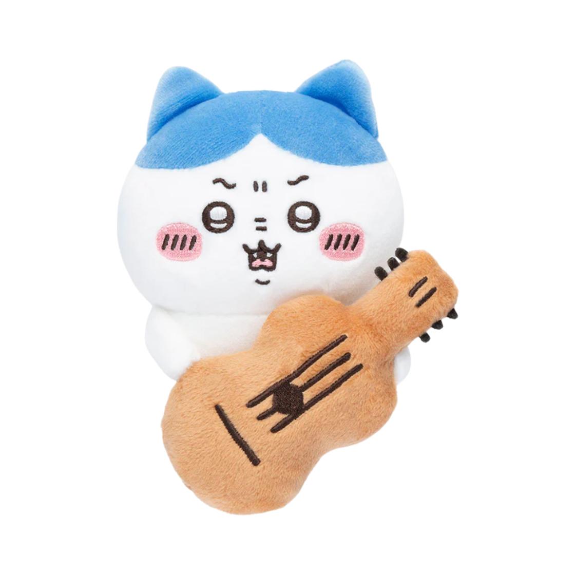 Nagano Chiikawa Watching From The Desktop Plush Hachiware with Guitar ONE SIZE