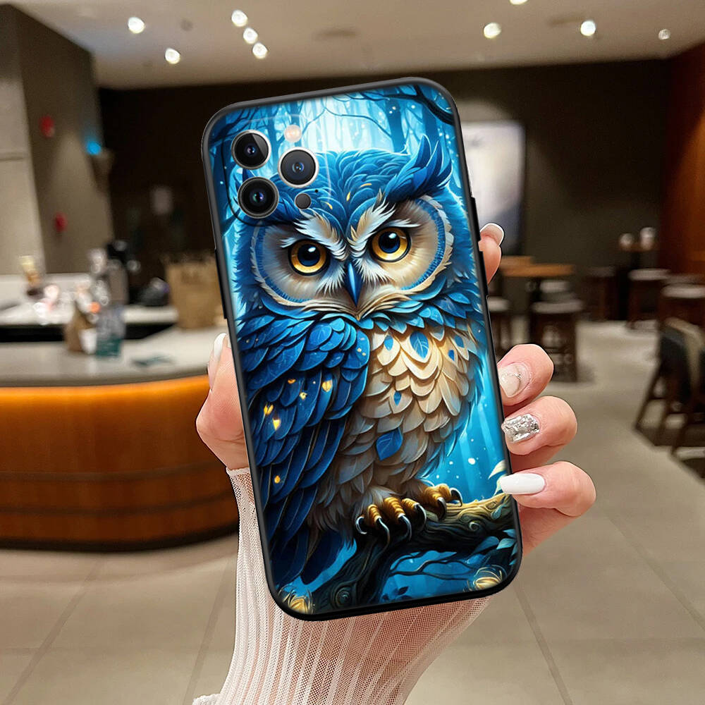 Cartoon Art Owl New Phone Case for iPhone 6 6s 7 8 11 12 13 14 15 16 17 16E XS Pro Max XR X SE Air