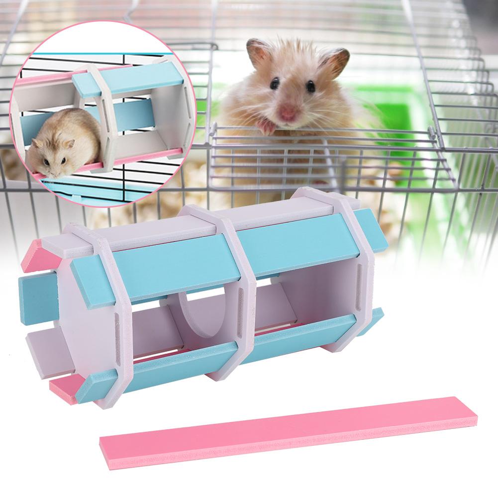 Small Pet Diy Channel House Play Toy Cage Decor Supply for Hamster Guinea Pig Chinchilla
