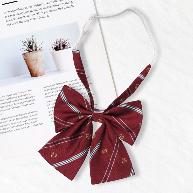Graduation Photo Burgundy Bow Tie for Women & Men - Japanese JK Academy Style