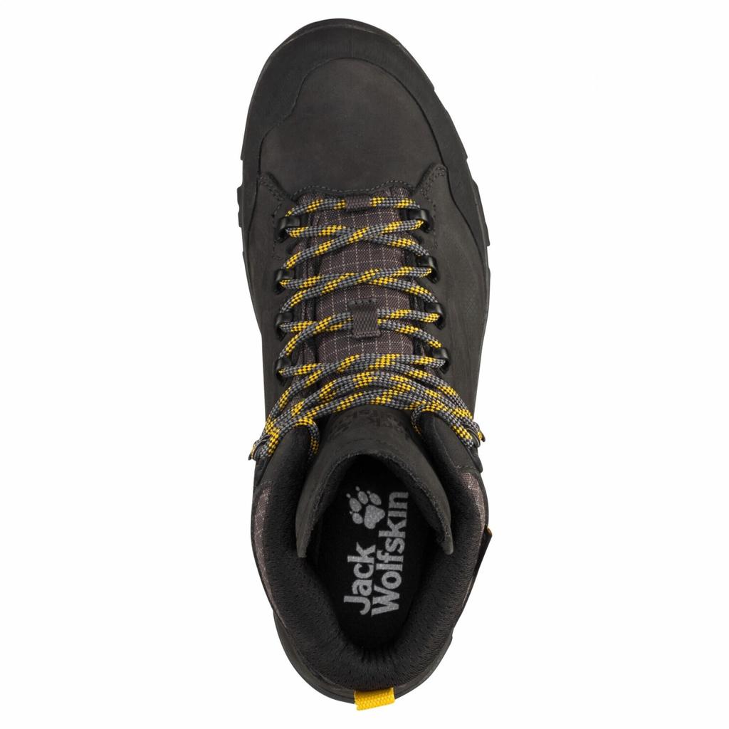 Обувь для треккинга Jack Wolfskin Rebellion Texapore Mid M phantom/burly yellow xt