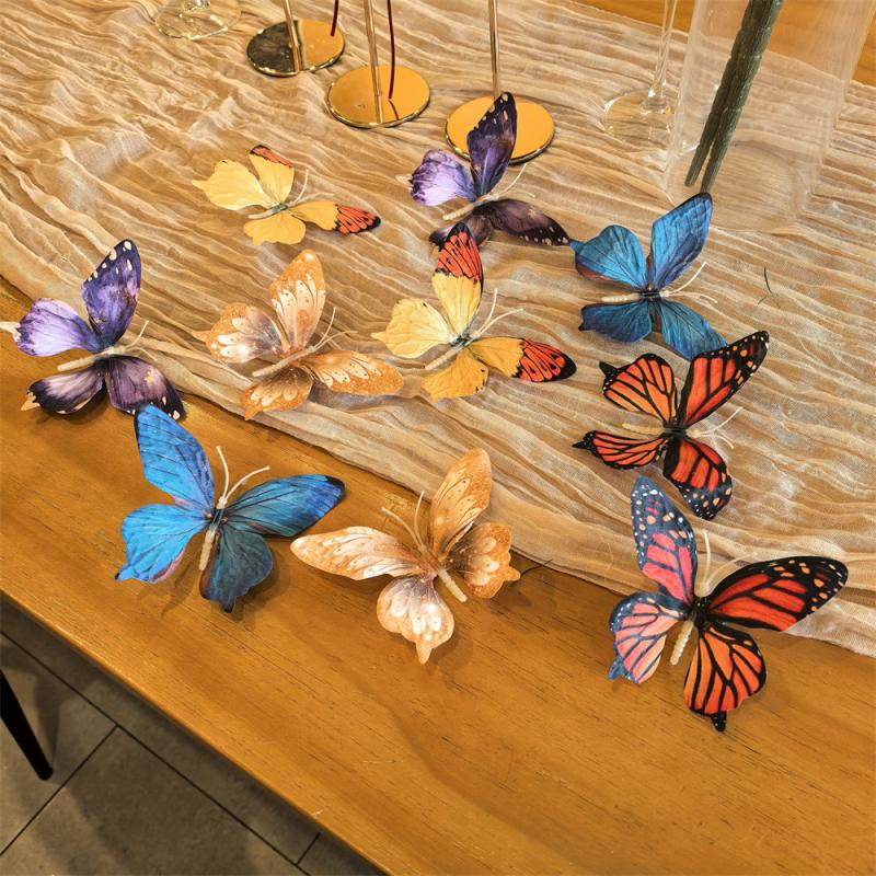 1Pair Sandals Decorations Flower Shoe Accessories Vacation Style Removable Butterfly Orchid Shoes Charms Diy Shoe Buckle
