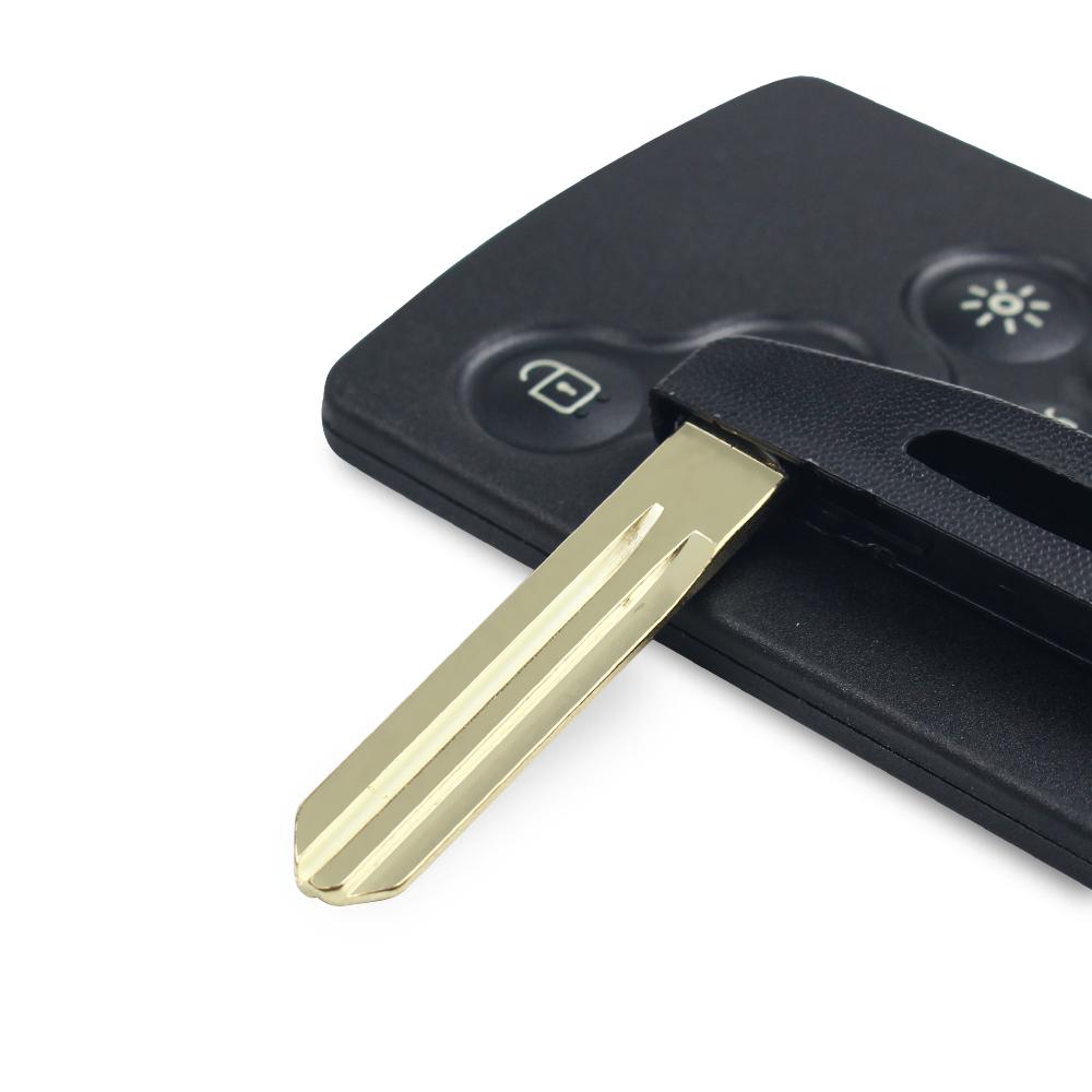 KEYYOU Fernbedienungsschlüsselhülle Für Renault Koleos Clio Megane Scenic Laguna 4 Tasten Klinge Smart-Fernbedienungsschlüsselgehäuse Notfall-Einsatz