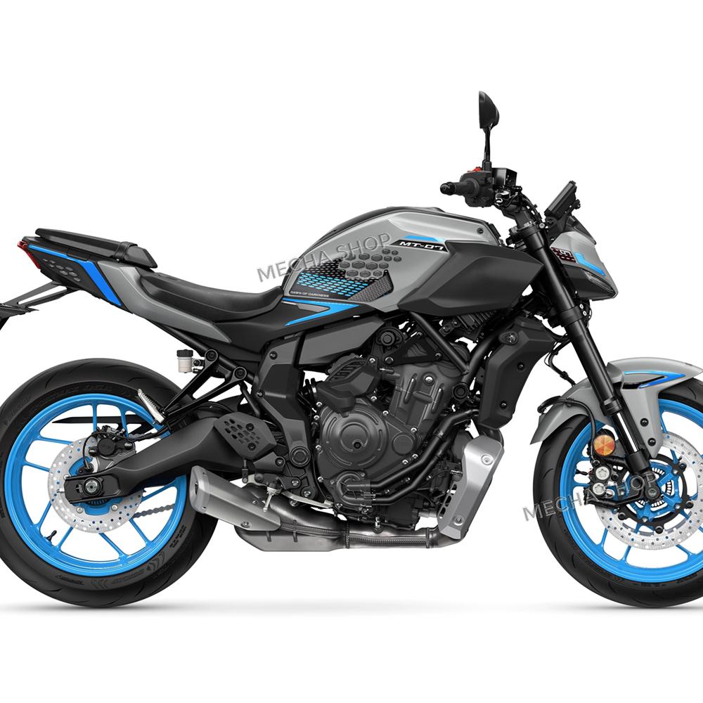 3D Resin Motorcycle Sticker Set Front Fairing Decals For MT-07 MT 07 MT07 2025 Tank Mat Decals