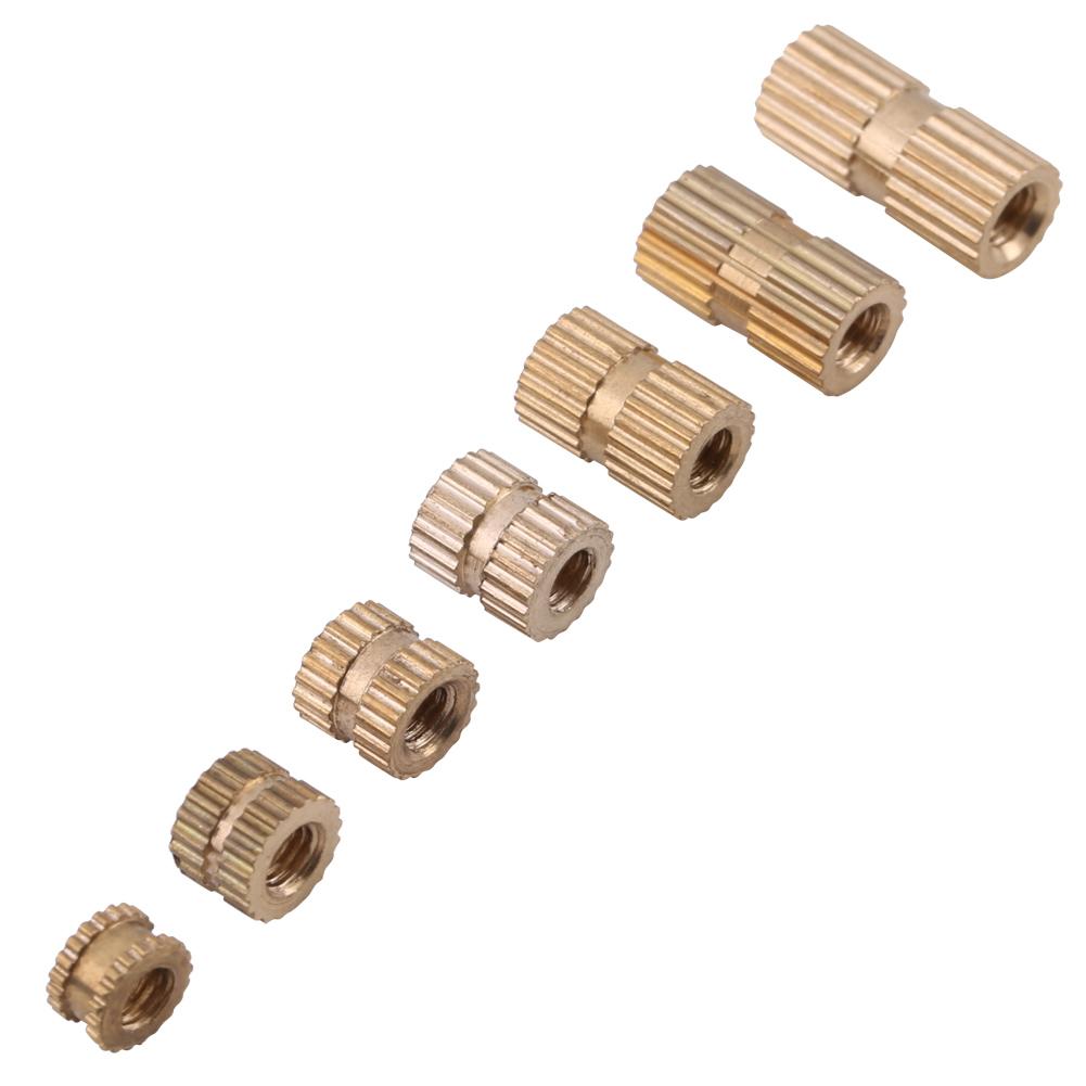 150 Stück M3 Messing Rändel-Einsatzmuttern Gewinde Sortimentsset Kit mit Kunststoffbox