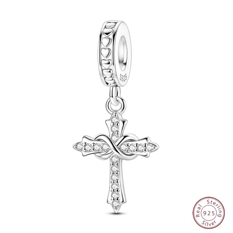 New Original Copper Beaded Bow Charm Blue Beads For Women Exquisite Diy Birthday Jewelry Gifts